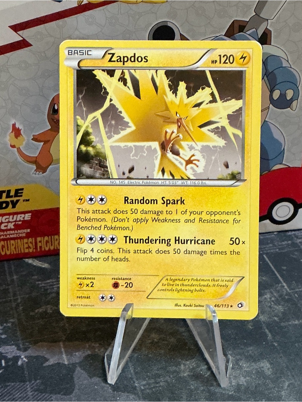 Pokemon Zapdos Trading Card - Legendary Collections Rare Vintage